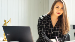 a business lawyer at work